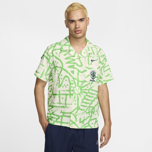 Brazilië Nike bowlingshirt met korte mouwen - Bruin