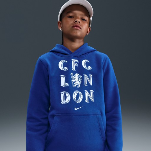 Chelsea FC Club Nike voetbalhoodie voor jongens - Blauw