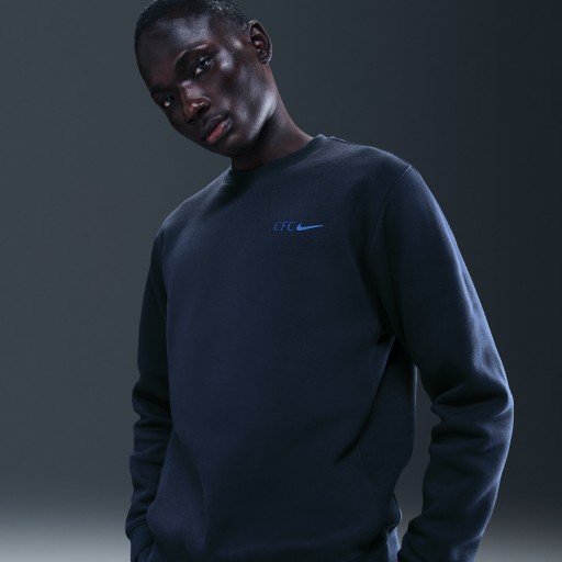 Chelsea FC Club Nike voetbalsweatshirt met ronde hals voor heren - Blauw