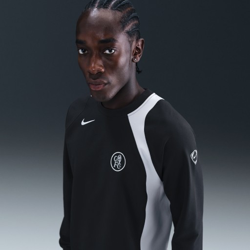 Chelsea FC Derde Nike Total 90 Voetbaltop met ronde hals voor heren - Zwart