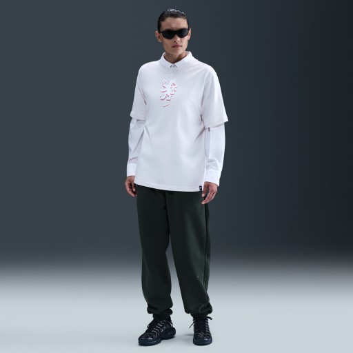 Chelsea FC Phoenix Fleece Nike oversized voetbalbroek met hoge taille voor dames - Groen