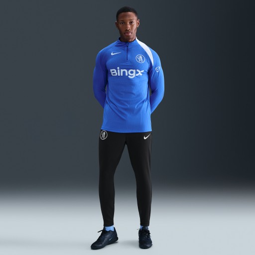 Chelsea FC Strike Derde Nike Total 90 Knit voetbalbroek met Dri-FIT voor heren - Zwart