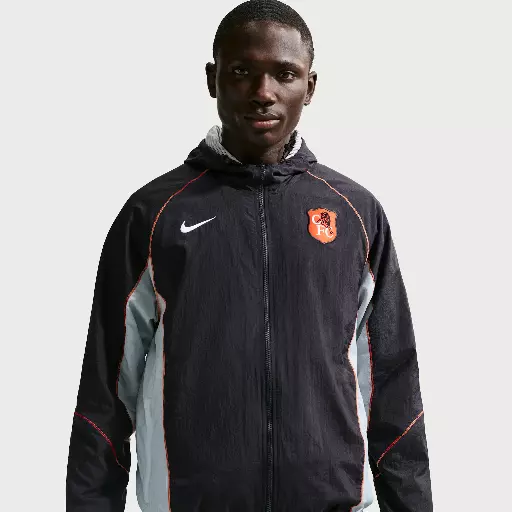 Chelsea FC Strike+ SE Nike Repel voetbaljack met capuchon voor heren - Blauw
