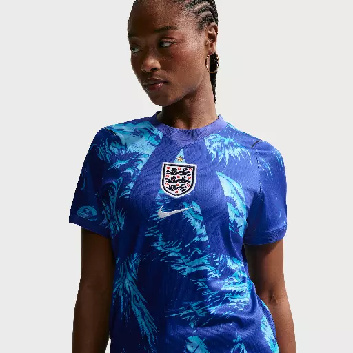 Engeland 2026 Stadium Goalkeeper Nike Dri-FIT replica voetbalshirt met korte mouwen voor heren - Blauw