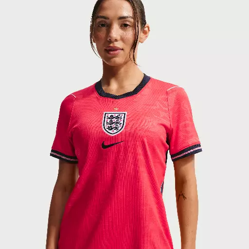 Engeland 2026 Stadium Uit Nike Dri-FIT replicavoetbalshirt voor dames - Rood