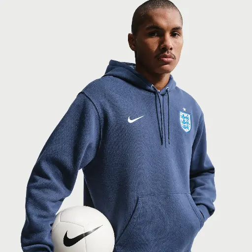 Engeland Club Nike voetbalhoodie voor heren - Blauw