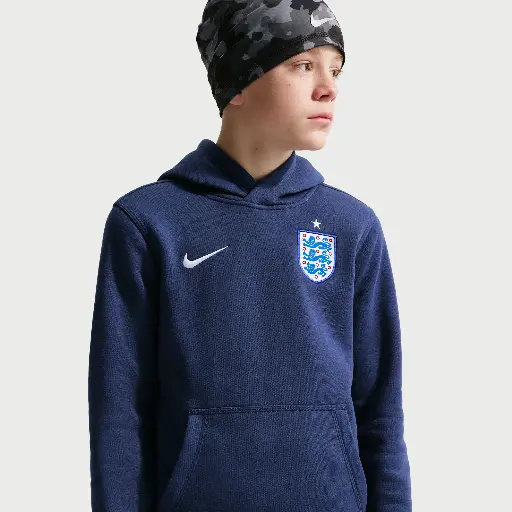 Engeland Club Nike voetbalhoodie voor jongens - Blauw
