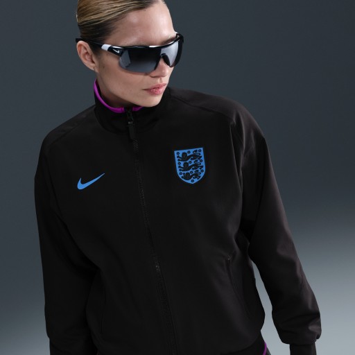 Engeland Strike Uit Nike Dri-FIT Anthem voetbaljack voor dames - Zwart
