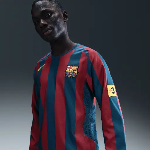 FC Barcelona 2005/06 Reissue Nike replicavoetbalshirt met lange mouwen voor heren - Blauw