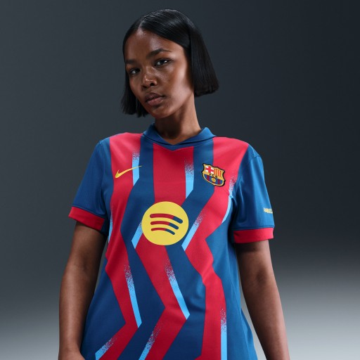 FC Barcelona 2025/26 Stadium Fourth Nike Dri-FIT replicavoetbalshirt voor dames - Blauw