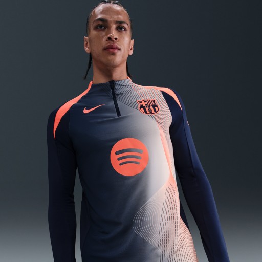 FC Barcelona Strike Derde Nike Total 90 Dri-FIT voetbalwarming-uptop voor heren - Blauw