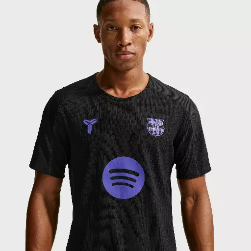 FC Barcelona Strike Elite Uit Kobe Dri-FIT ADV knit voetbaltop met korte mouwen voor heren - Zwart