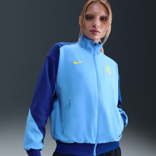 FC Barcelona Strike Fourth Nike Dri-FIT Anthem voetbaljack voor dames - Blauw