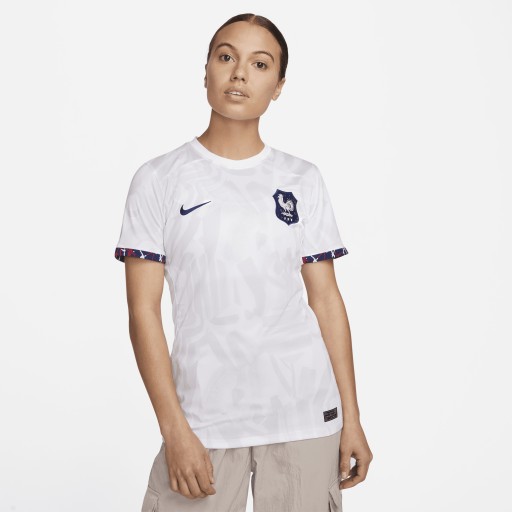 FFF 2023 Stadium Uit Nike voetbalshirt met Dri-FIT voor dames - Wit