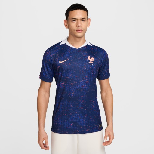 FFF 2025 Stadium Thuis (vrouwenelftal) Nike Dri-FIT replicavoetbalshirt voor heren - Blauw