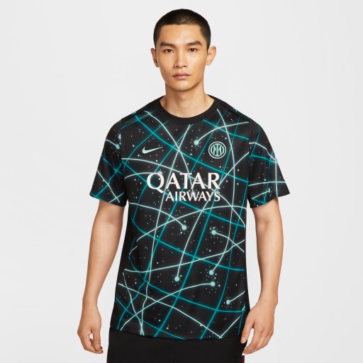 Inter Milan Academy Pro Nike Dri-FIT warming-up voetbalshirt met korte mouwen voor heren - Zwart