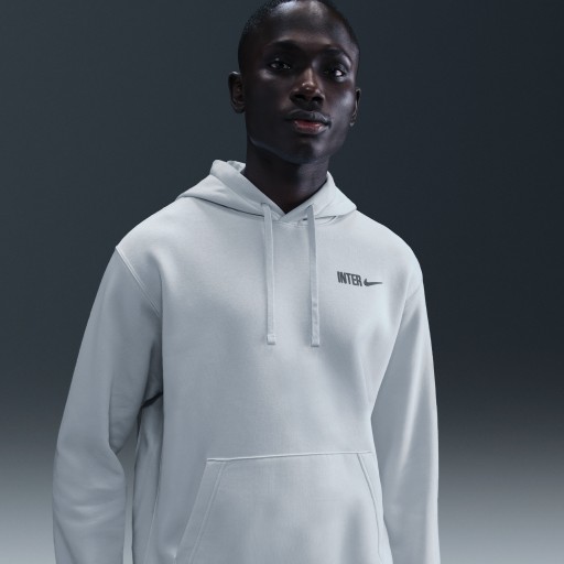Inter Milan Club Nike voetbalhoodie voor heren - Grijs