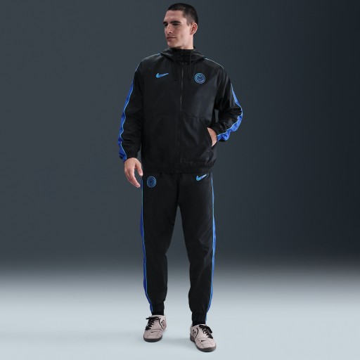 Inter Milan Sport Essentials Nike geweven voetbaltrainingspak met capuchon voor heren - Zwart