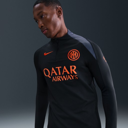 Inter Milan Strike Derde Nike Total 90 Knit voetbaltrainingstop met Dri-FIT voor heren - Zwart