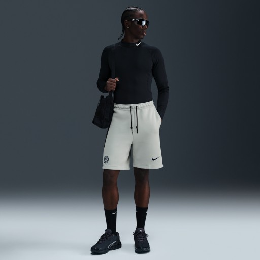 Inter Milan Tech Nike voetbalshorts van fleece voor heren - Grijs