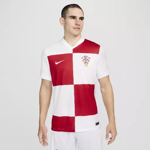 Kroatië 2024/25 Stadium Thuis Nike Dri-FIT replicavoetbalshirt voor heren - Wit