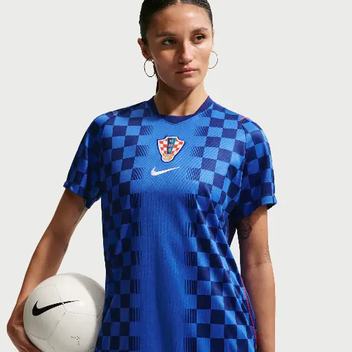 Kroatië 2026 Stadion Uit Nike Dri-FIT replicavoetbalshirt voor dames - Blauw