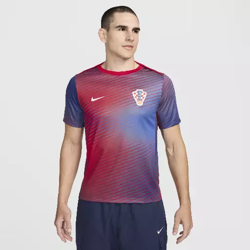 Kroatië Academy Pro Nike Dri-FIT voetbaltop met korte mouwen voor heren - Blauw