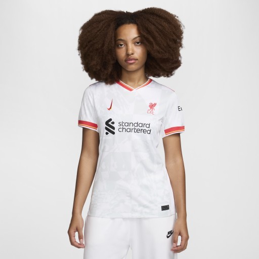 Liverpool FC 2024/25 Stadium Derde Nike Dri-FIT replicavoetbalshirt voor dames - Wit
