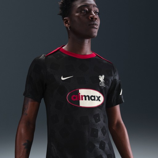 Liverpool FC Academy Pro Special Edition Nike Dri-FIT voetbaltop met korte mouwen voor heren - Zwart