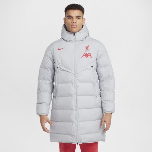 Liverpool FC Strike Windrunner PrimaLoft® Nike Storm-FIT voetbalparka met capuchon voor heren - Grijs