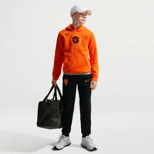 Nederland Club Fleece Nike voetbaljoggingbroek voor kids - Zwart