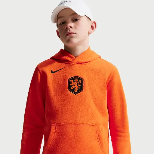 Nederlandse Club Nike voetbalhoodie voor jongens - Oranje