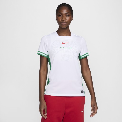 Nigeria (vrouwenelftal) 2024/25 Stadium Thuis Nike Dri-FIT replicavoetbalshirt voor dames - Wit