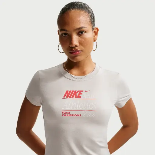 Nike Chill Knit Cropped aansluitend T-shirt voor dames - Grijs