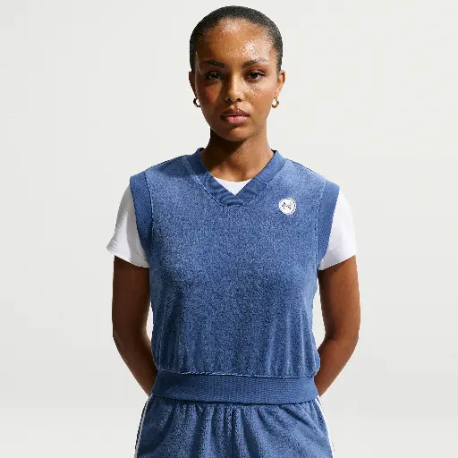 Nike Chill Terry tanktop voor dames - Blauw