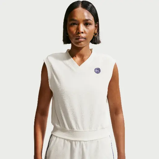 Nike Chill Terry tanktop voor dames - Wit