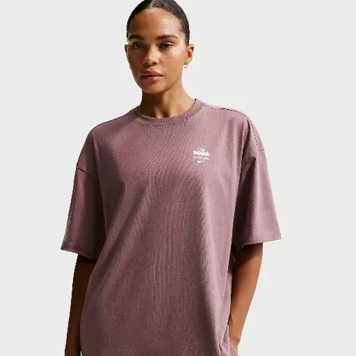 Nike Classic oversized T-shirt met korte mouwen voor dames - Paars