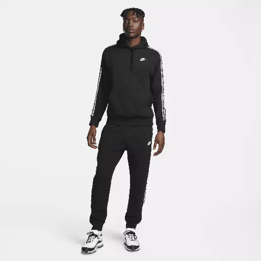 Nike Club Fleece trainingspak met capuchon en graphic voor heren - Zwart