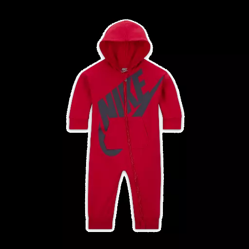 Nike coverall met rits voor baby's (0-12 maanden) - Rood