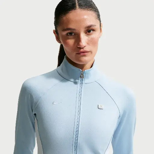Nike damestop met rits over de hele lengte en lange mouwen - Blauw