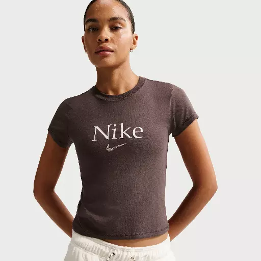 Nike Kort T-shirt voor dames - Bruin