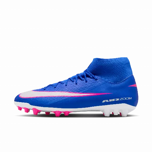 Nike Mercurial Superfly 10 Academy high-top voetbalschoenen (kunstgras) - Blauw