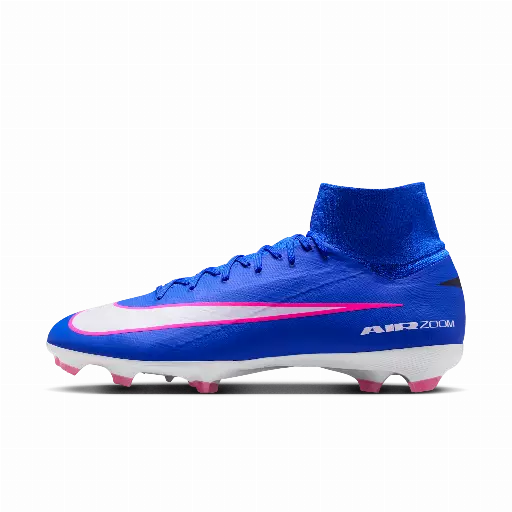 Nike Mercurial Superfly 10 Pro high-top voetbalschoenen (stevige ondergrond) - Blauw