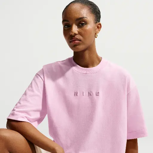 Nike oversized T-shirt met korte mouwen voor dames - Roze