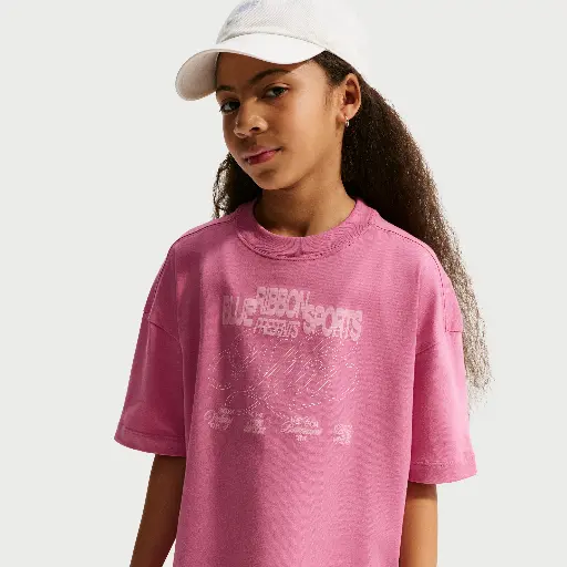 Nike oversized T-shirt voor kids - Roze