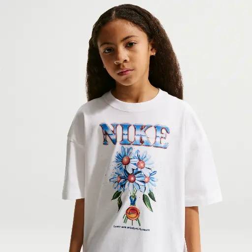 Nike oversized T-shirt voor meisjes - Wit