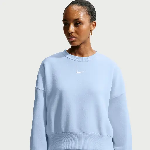 Nike Phoenix Fleece extra oversized sweatshirt met ronde hals voor dames - Blauw