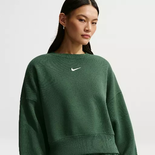Nike Phoenix Fleece extra oversized sweatshirt met ronde hals voor dames - Groen