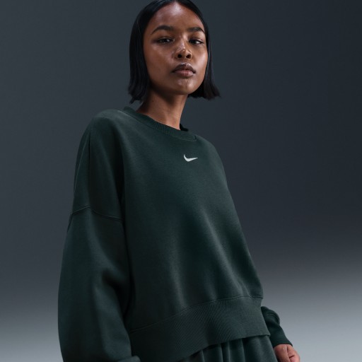 Nike Phoenix Fleece extra oversized sweatshirt met ronde hals voor dames - Groen