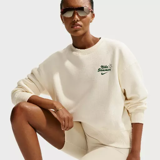 Nike Phoenix Fleece oversized sweatshirt met ronde hals voor dames - Bruin